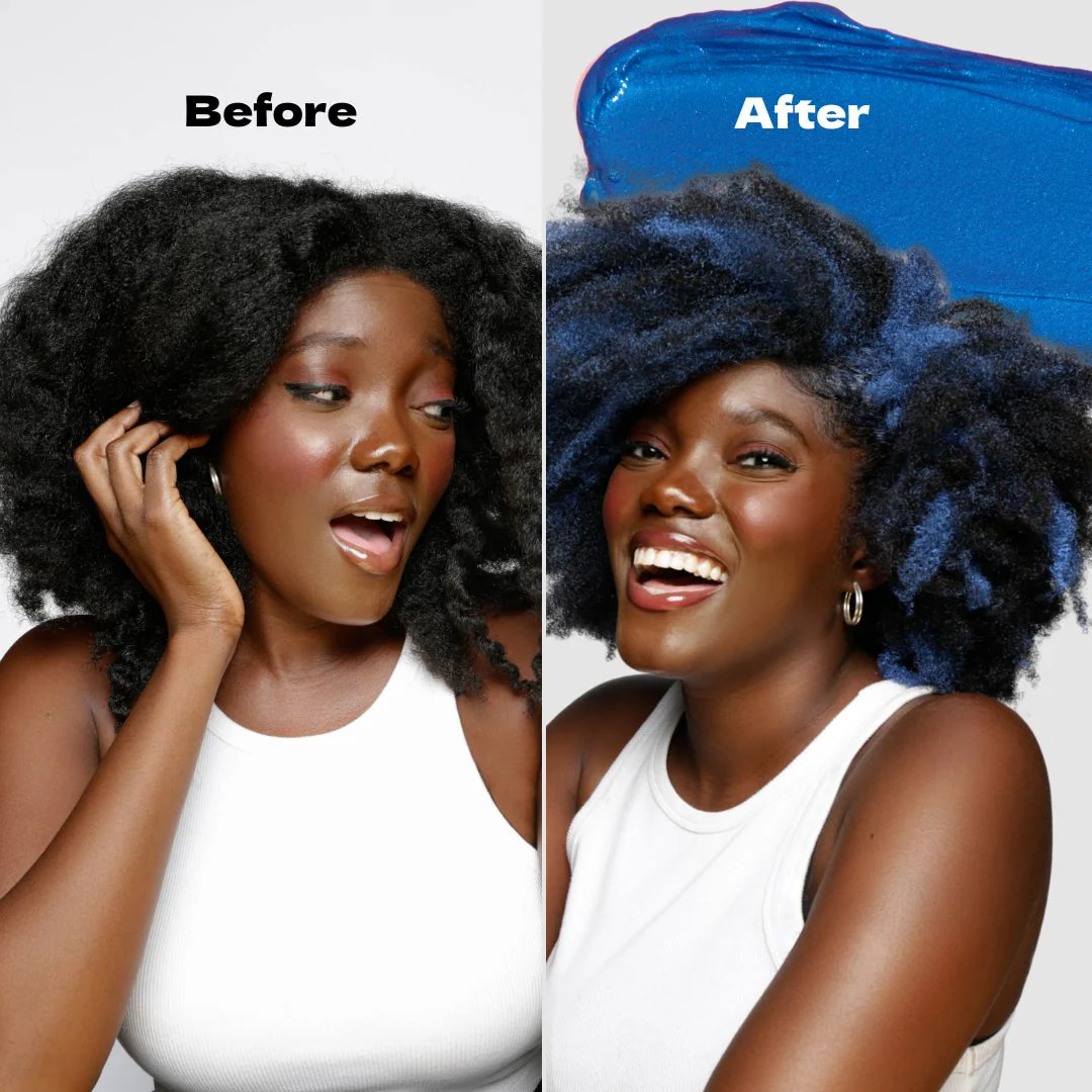 Curl Kandy Miracle Drop Blue - Temporary Hair Color Wax 6oz - Image 2