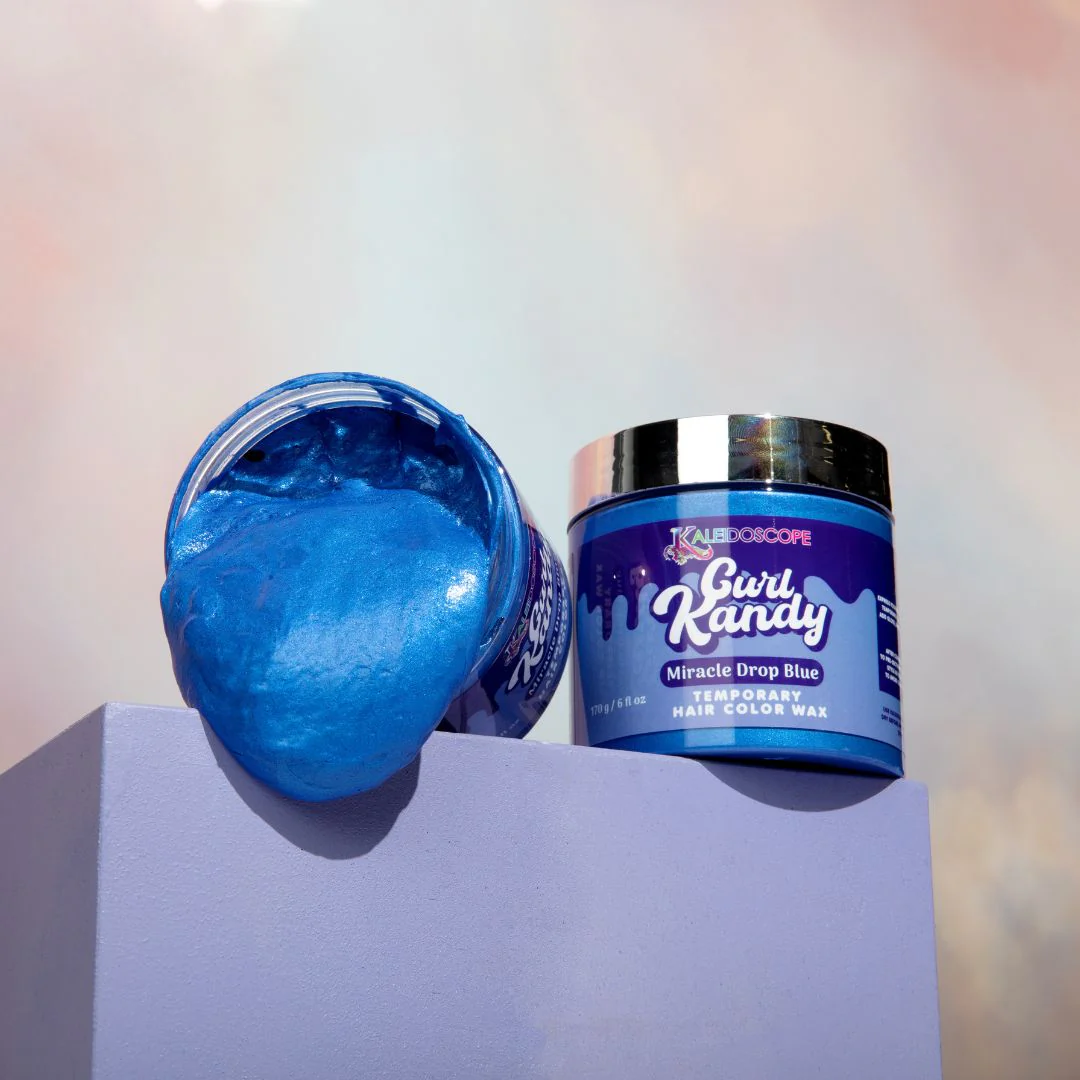 Curl Kandy Miracle Drop Blue - Temporary Hair Color Wax 6oz - Image 3